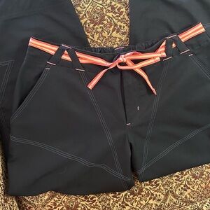 Nike Ladies Black Cinch-up Capri Jogger-Workout Pants SmP